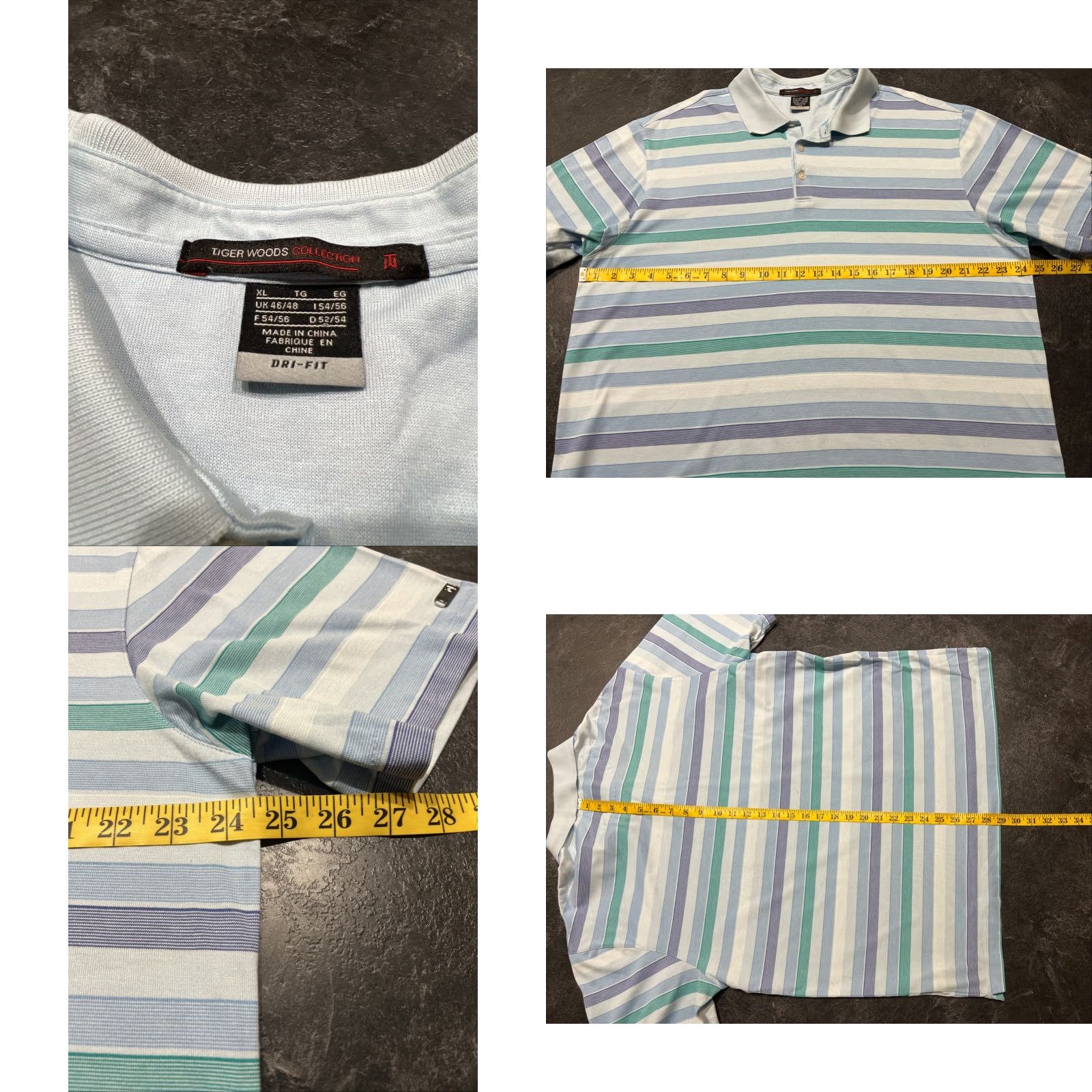 Nike Tiger Woods Collection Nike Dri-Fit Mens Golf Polo Shirt XL Multicolor Short Sleeve Activewear Size US XL / EU 56 / 4 - 8 Thumbnail
