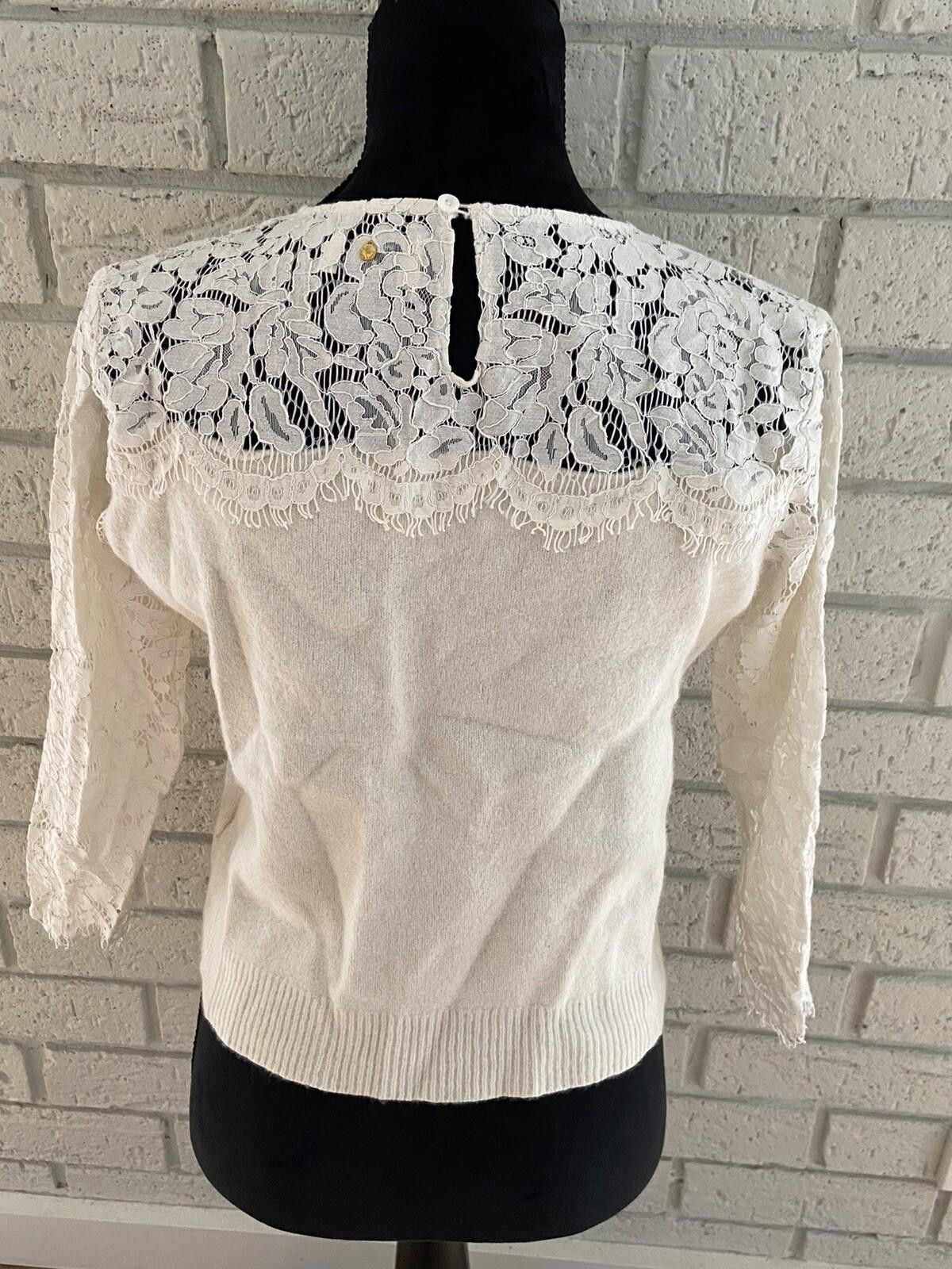 Other Stella Forest Paris Lace Knit Blouse Top Jumper-Sz T2/S (2) Size S / US 4 / IT 40 - 4 Thumbnail