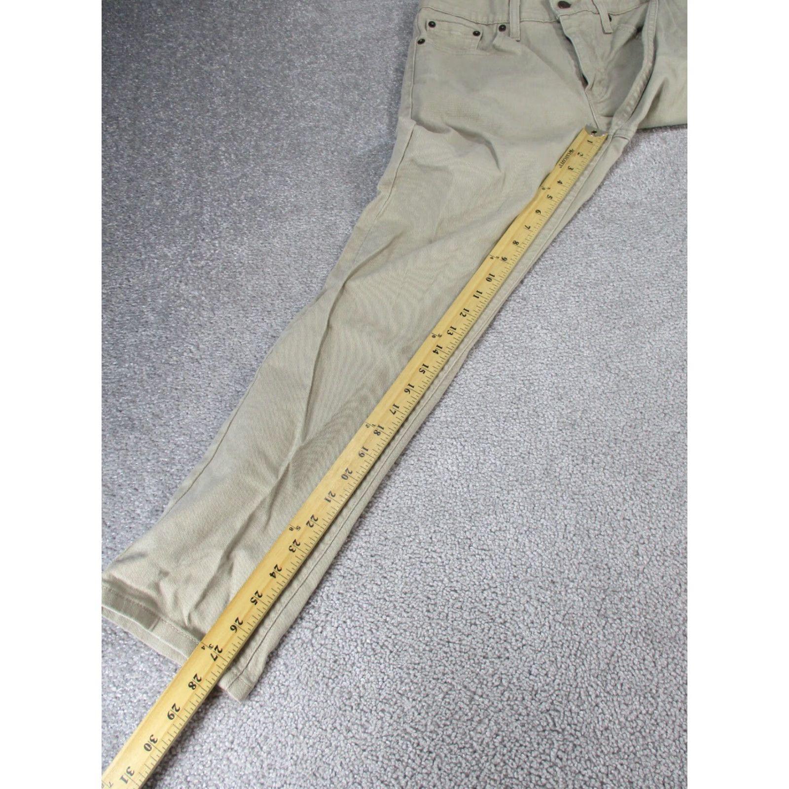 Levi's Levi's 502 Jeans Mens 29 Beige Denim Tapered Fit 29X27 VINTAGE Mens Jeans Beige Denim Levi's 502 Tapered 29x27 Size US 29 - 4 Thumbnail