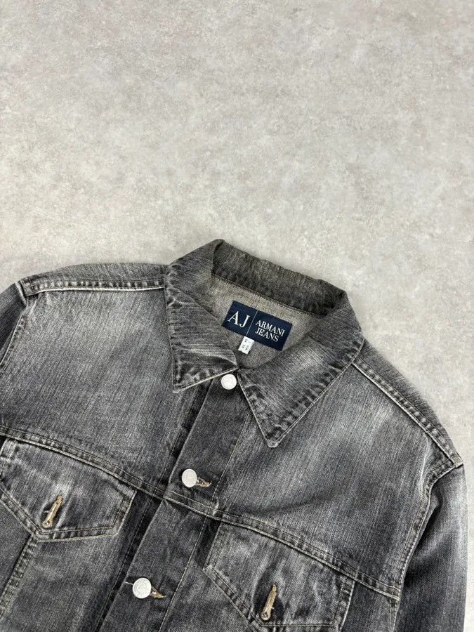 Armani 2000s Armani Faded Grey Light Denim Jacket Size US M / EU 48-50 / 2 - 4 Thumbnail