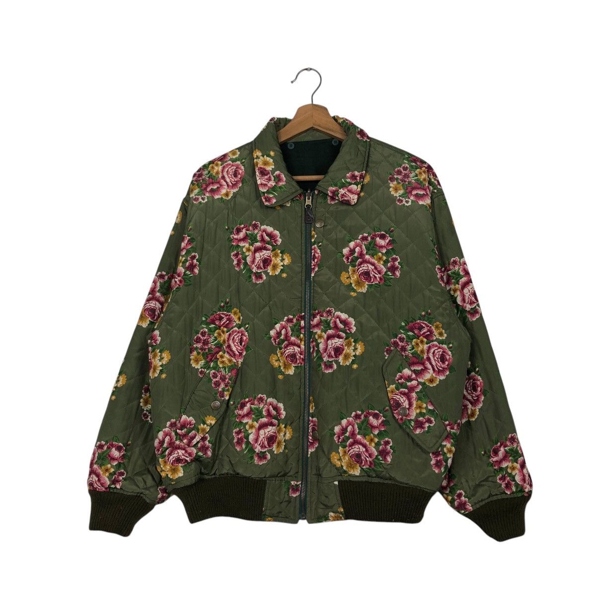 Japanese Brand × Vintage 📌Vintage Reversible Bomber Jacket Full Floral Issey Miyake Size US M / EU 48-50 / 2 - 4 Thumbnail