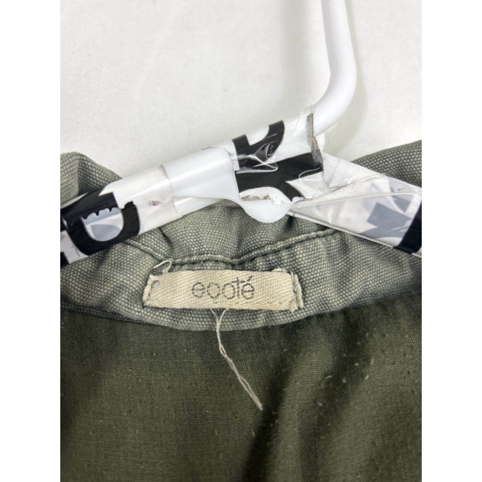 Vintage Ecote Women Field Jacket Military Green Itili Long Sleeve Cotton Button Down S Jacket Womens Army Style Pockets Size S / US 4 / IT 40 - 7 Thumbnail