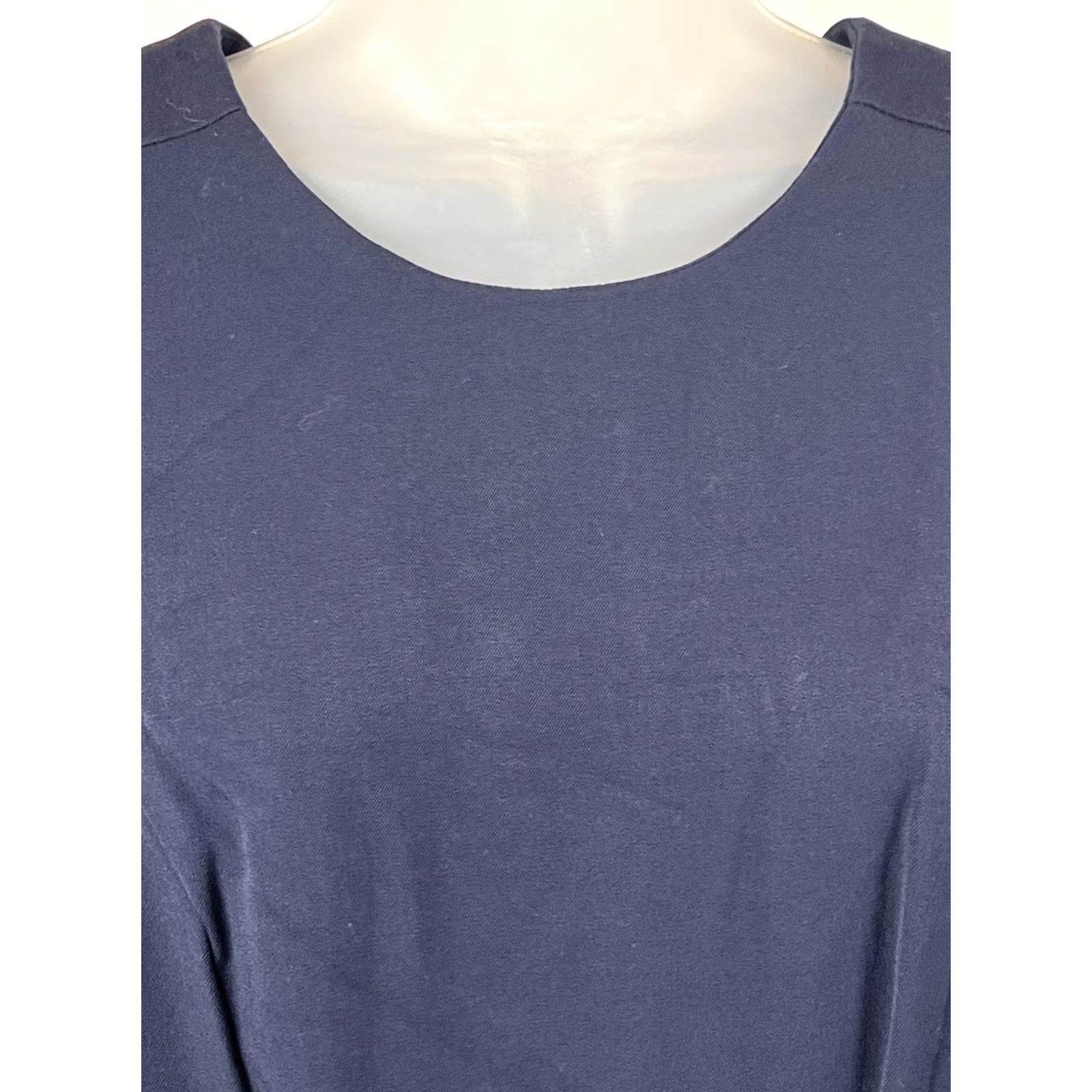 Merona Merona Dress Womens 18 Navy Blue Sleeveless Crew Neck Knee Length Sheath Office Size XXL / US 16-18 / IT 52-54 - 2 Thumbnail