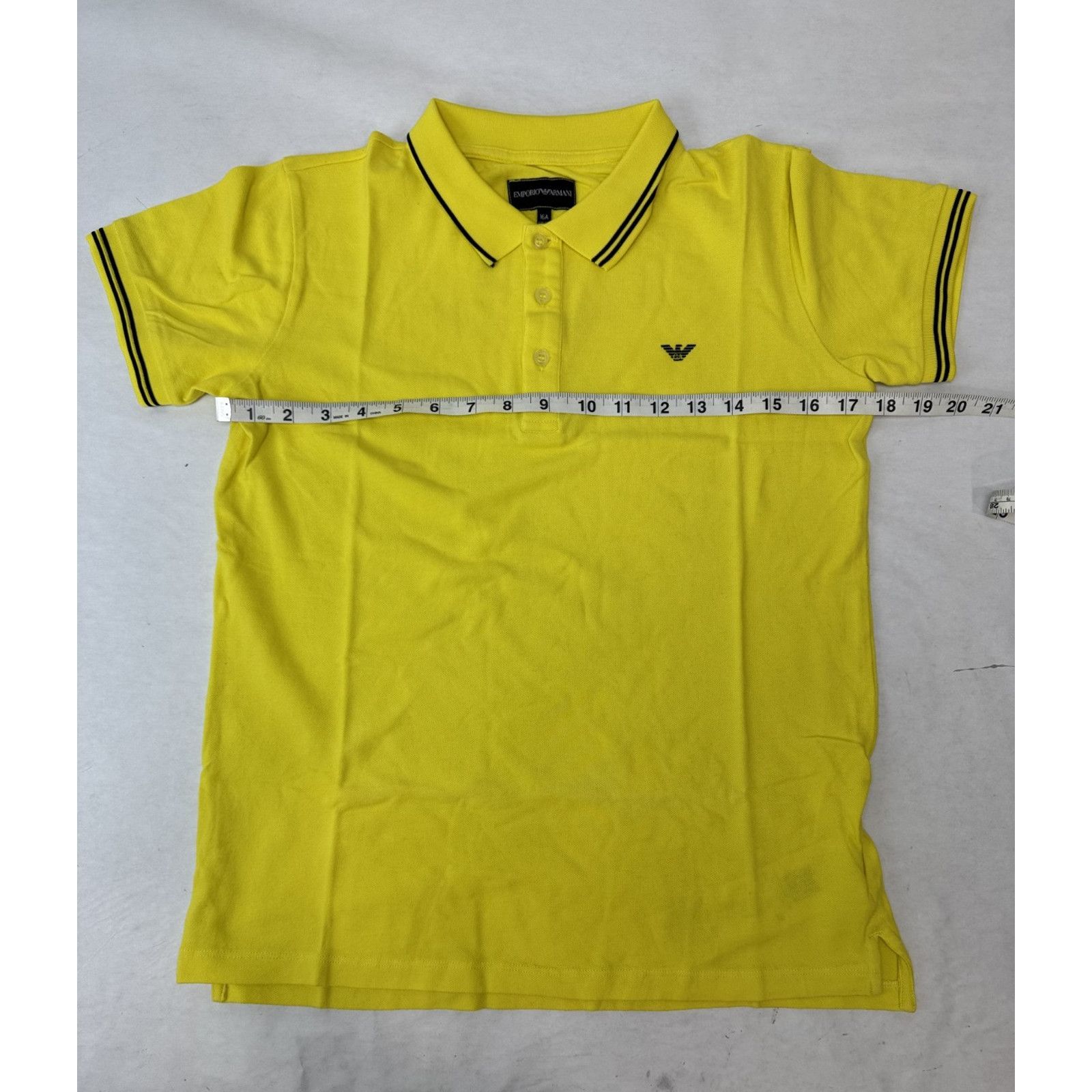 Emporio Armani Emporio Armani Yellow Logo Eagle Polo Shirt Size 16A Small Size US S / EU 44-46 / 1 - 6 Thumbnail
