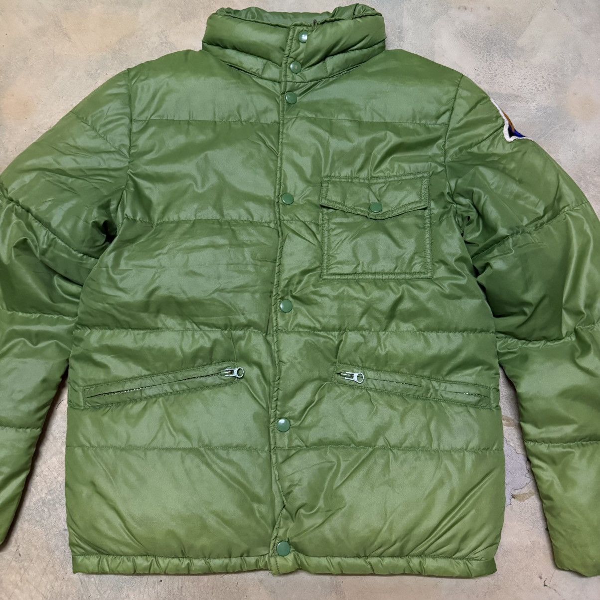 Japanese Brand Japanese Brand Homme Lime Green Puffer Jacket Devil Patches Size US M / EU 48-50 / 2 - 3 Thumbnail