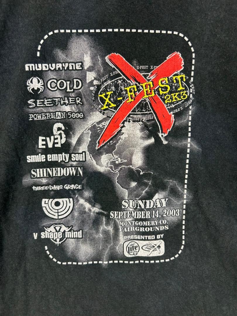 Band Tees Vintage X-Fest Music Festival T-Shirt Nu Metal / Rapcore Size US XL / EU 56 / 4 - 5 Thumbnail