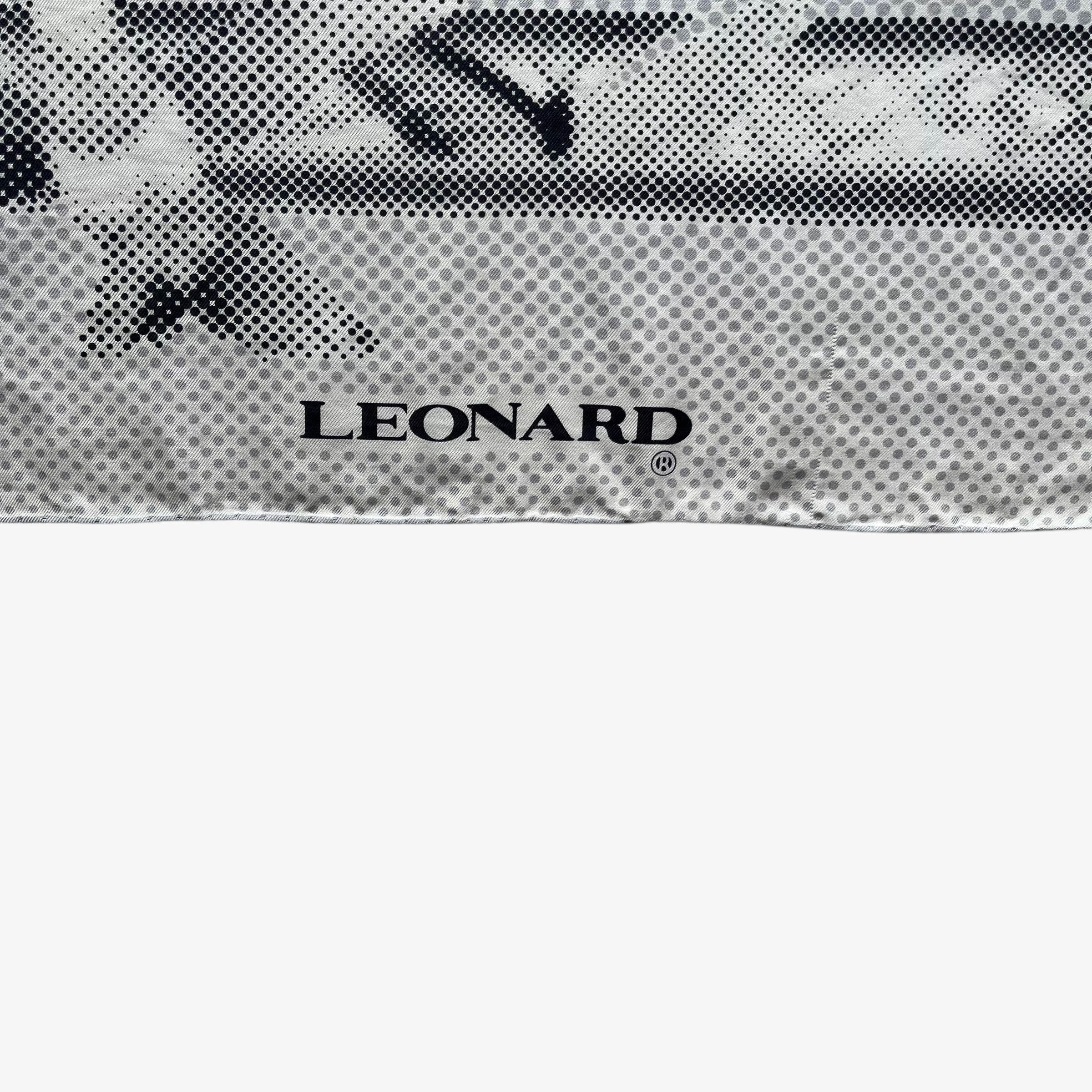 Leonard Paris Vintage 90s Leonard Floral & Polka Dot Print Silk Scarf Size ONE SIZE - 2 Thumbnail