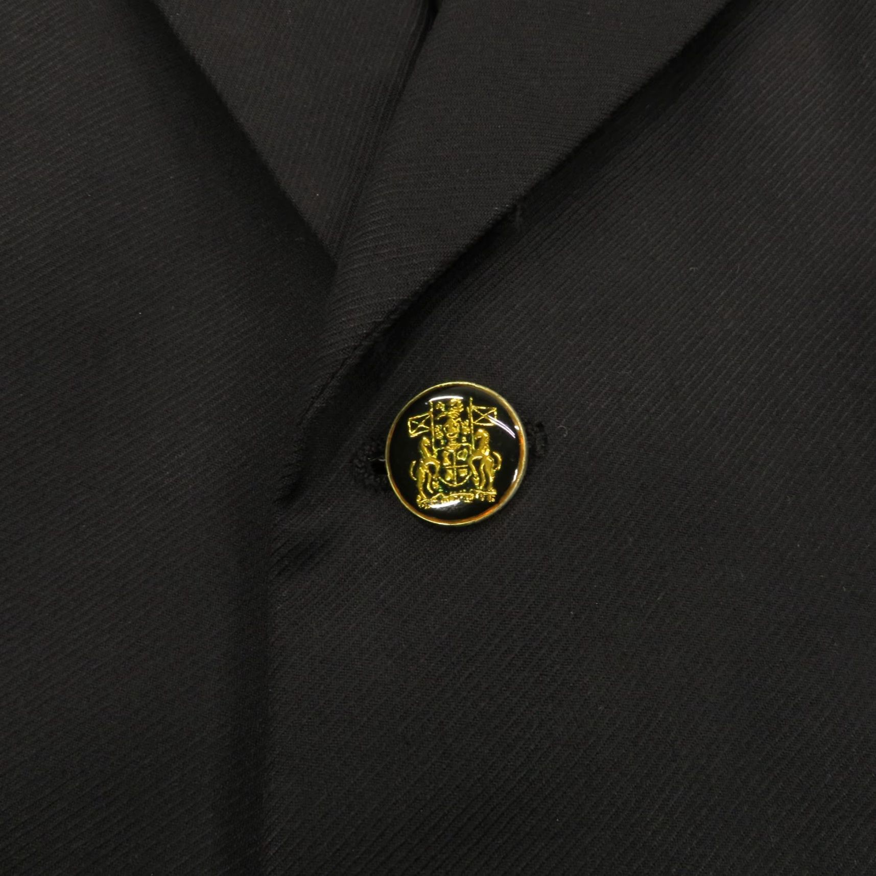 Canali Canali Blazer Jacket Wool Black 46R Three-Button Notch Lapel Regular Single-Breasted Vintage? No. (Remove N/A) Size 46R - 5 Thumbnail
