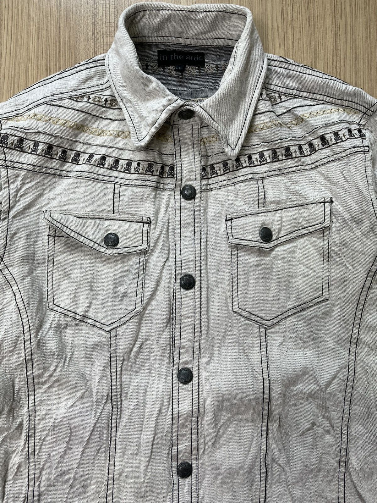Japanese Brand In The Attic Embroidered Denim Jacket Size US XS / EU 42 / 0 - 2 Thumbnail