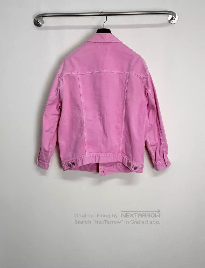 Balenciaga Balenciaga Pink embroidered letter denim jacket Size 4XL / US 24-26 - 2 Thumbnail