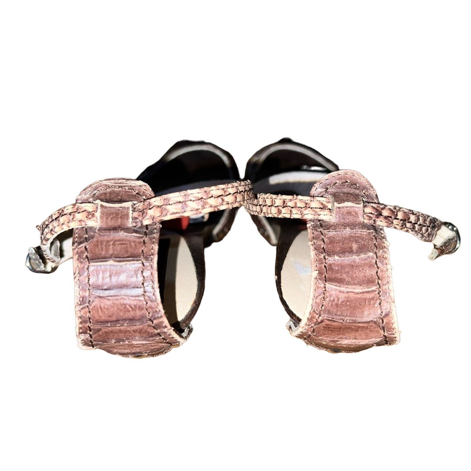 Kenzo Kenzo wood heel ankle strap heels size 40 EU 8 US drop ball Size US 8 / IT 38 - 13 Thumbnail