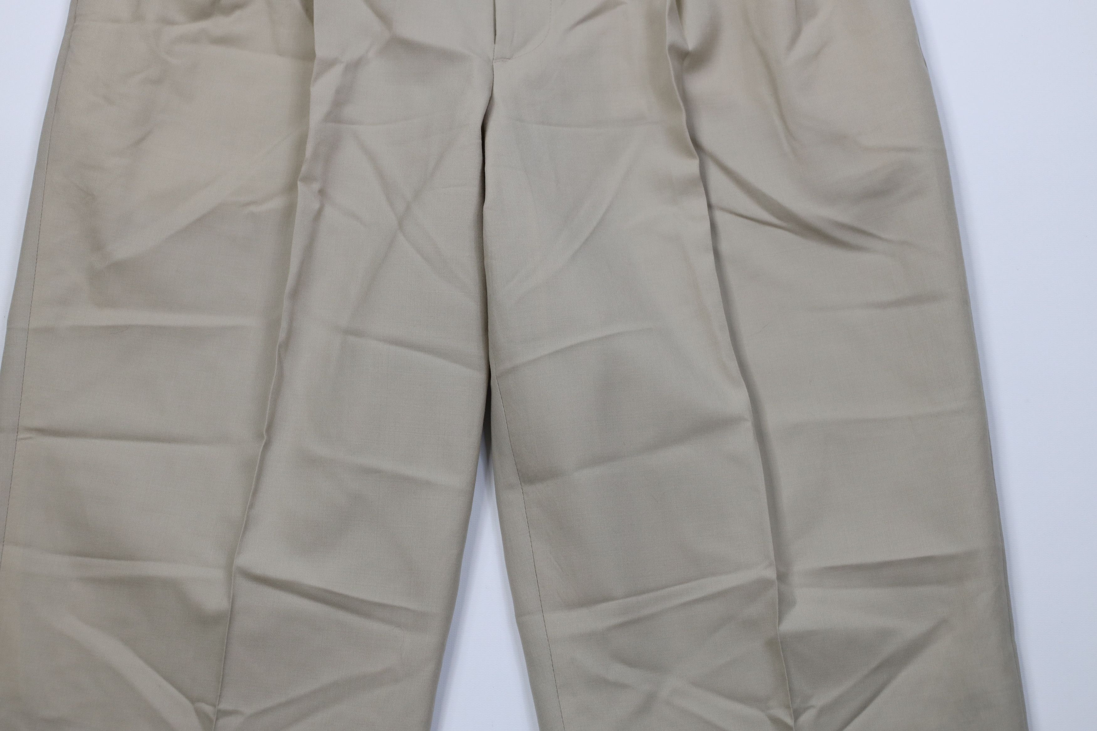 Pierre Balmain Vintage 90s Pierre Balmain Wool Knit Wide Leg Chino Pants Size US 35 - 3 Thumbnail