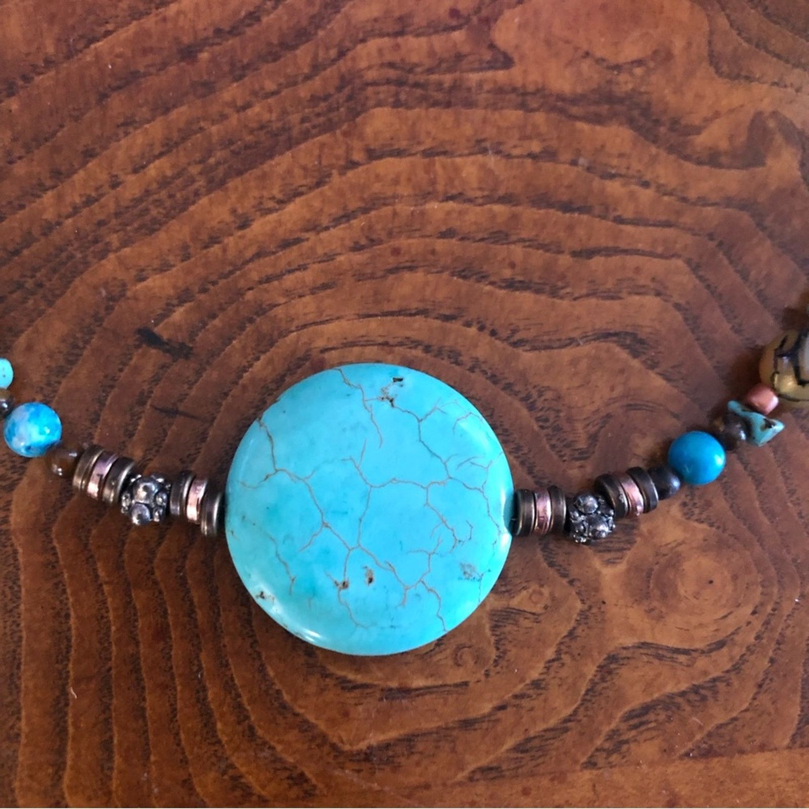 Handmade Handcrafted southwest style genuine stone necklace Size ONE SIZE - 10 Thumbnail