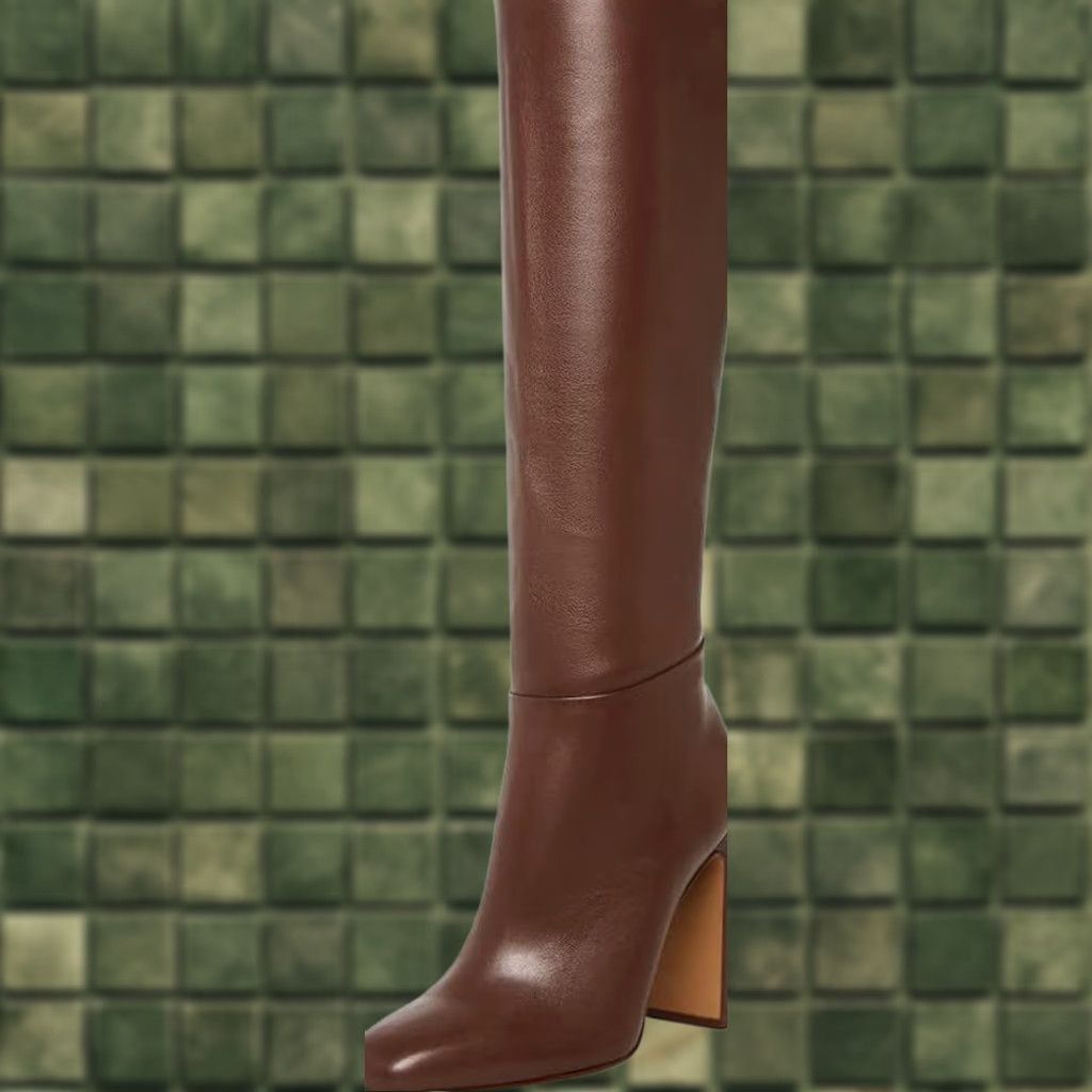 Steve Madden Steve Madden Women's Ally Knee-High Boots Brown Leather Riding Boot Heel High 3-3.9 in Size US 11 / IT 41 - 1 Preview