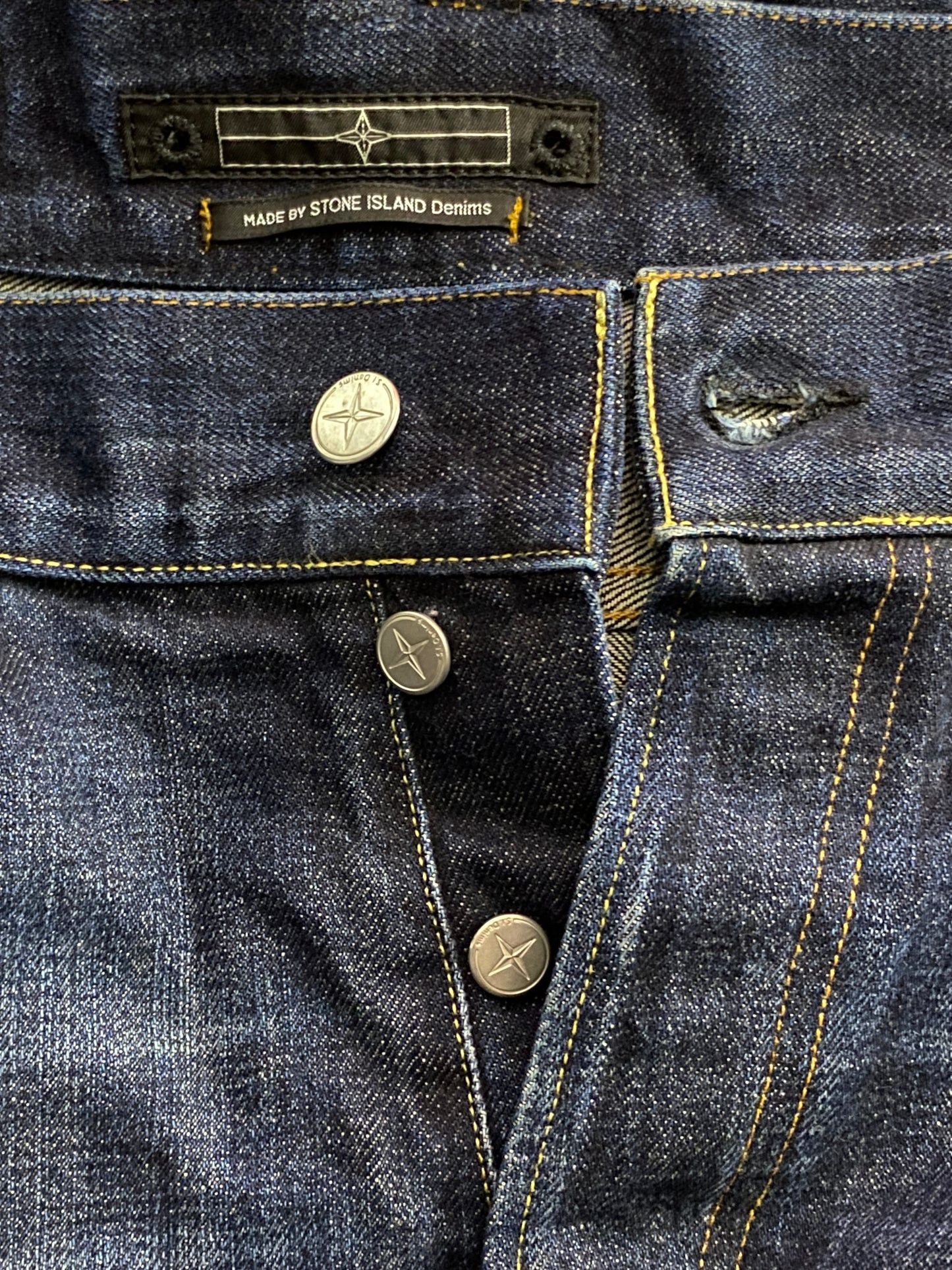Stone Island × Vintage Stone Island Denim Vintage Men's Shortened Jeans - 40 Size US 40 / EU 56 - 7 Thumbnail