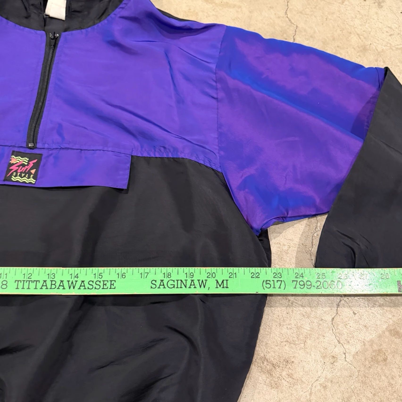 Vintage VINTAGE Surf Style Hoodie Pullover Windbreaker Jacket 1/4 Zip Purple Large Men Mens L Size US L / EU 52-54 / 3 - 7 Thumbnail