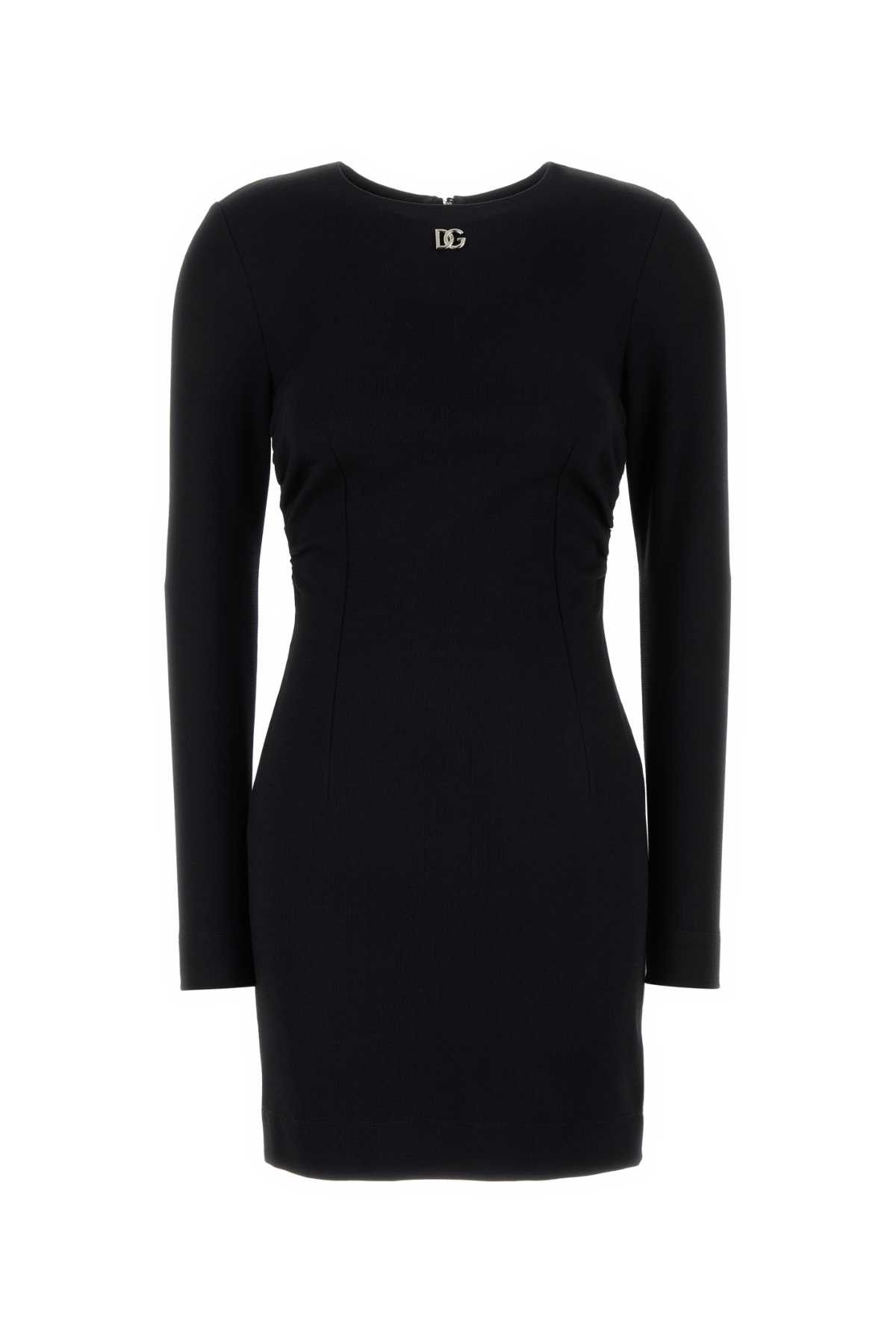 ワンピース Dolce & Gabbana Black stretch viscose blend dres Dolce & Gabbana Black Stretch Viscose Blend Dress | ModeSens