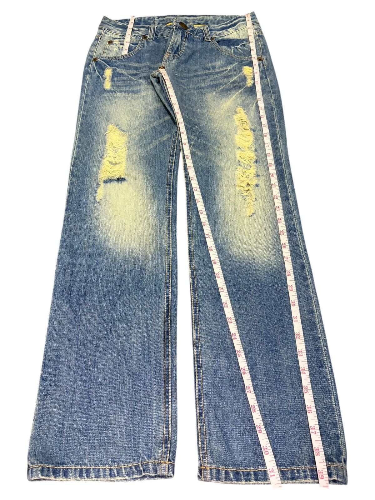 Edwin Vintage Japanese Brand Rusty Wash Distressed Jeans Size 29" - 7 Thumbnail