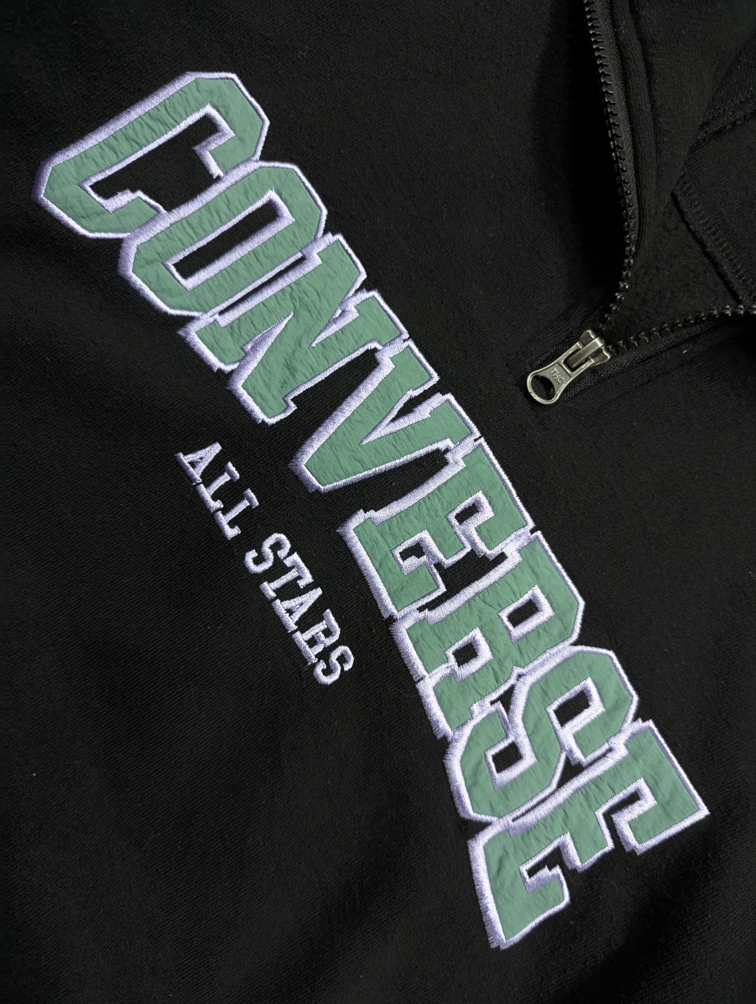 Converse × Japanese Brand Converse Spellout Embroidery Halfzip Japan Jacket Size US M / EU 48-50 / 2 - 4 Thumbnail
