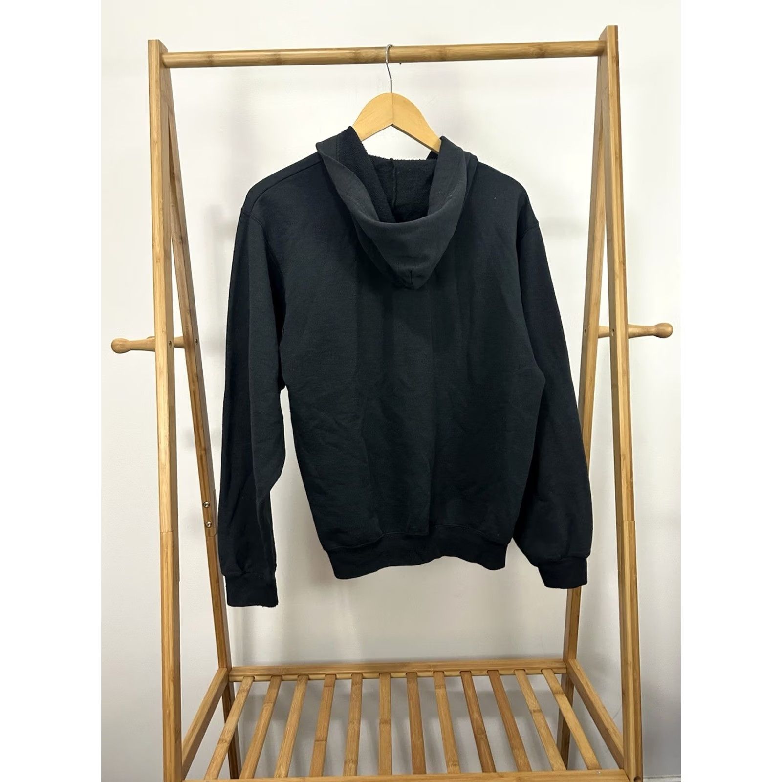 Fruit Of The Loom VTG Faded Grunge Distressed Worn Full Zip Hoodie Sweatshirt Size M Mens Black Full Zip Grunge Distressed Worn VTG Hoodie Sweatshirt M Black Mens Size US M / EU 48-50 / 2 - 2 Thumbnail