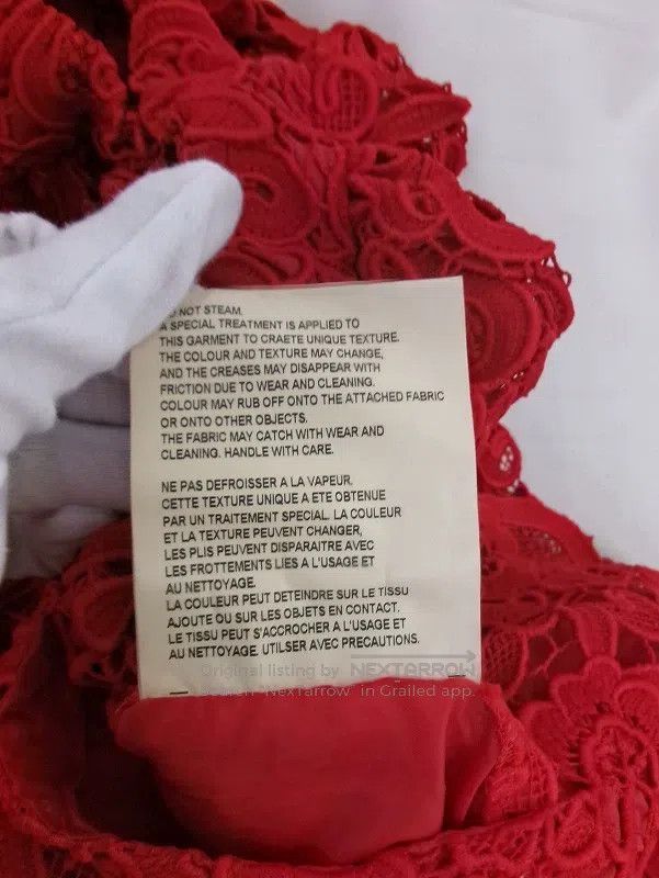 Comme des Garcons Comme Des Garcons size S Red vintage patterned skirt Size 23" - 8 Thumbnail