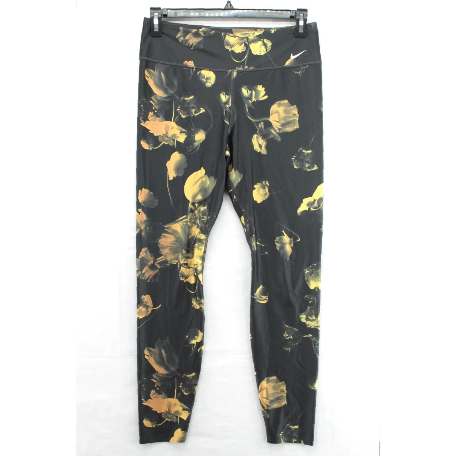 Nike Nike Women’s XL Black & Yellow Floral All Over Rose Prints Activewear Legging Shirt? Size 40" / US 18 - 3 Thumbnail