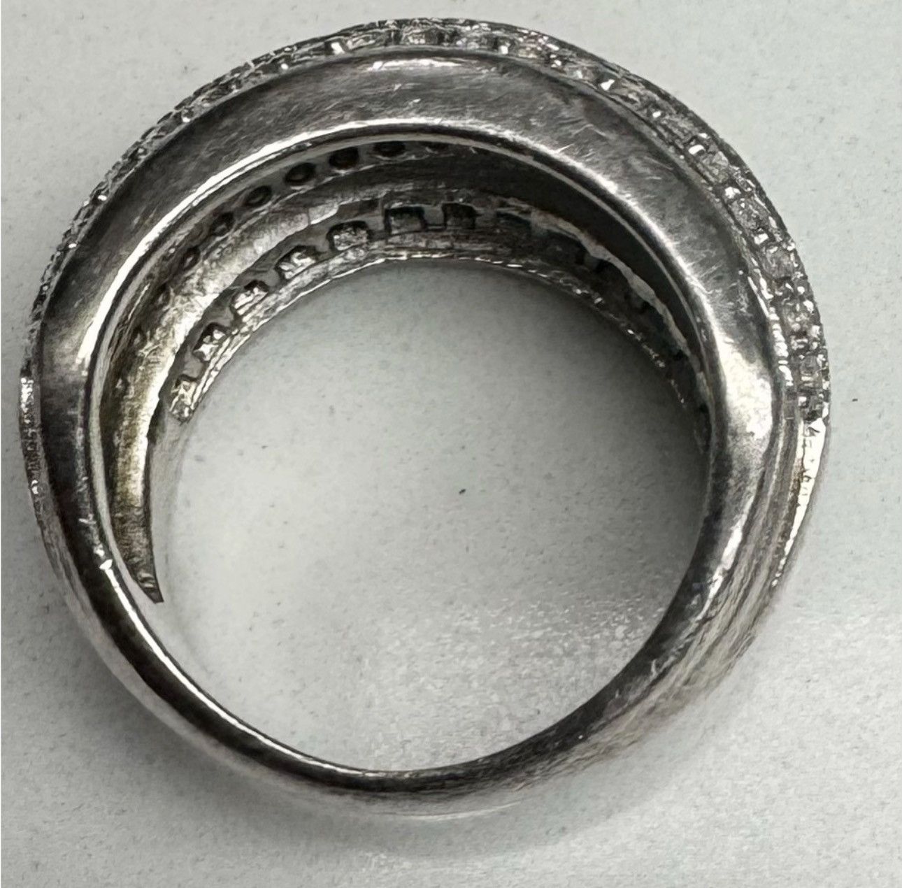 Other 925 Sterling Silver Emerald Green Clear CZ Band Ring Size 6 Size ONE SIZE - 6 Thumbnail