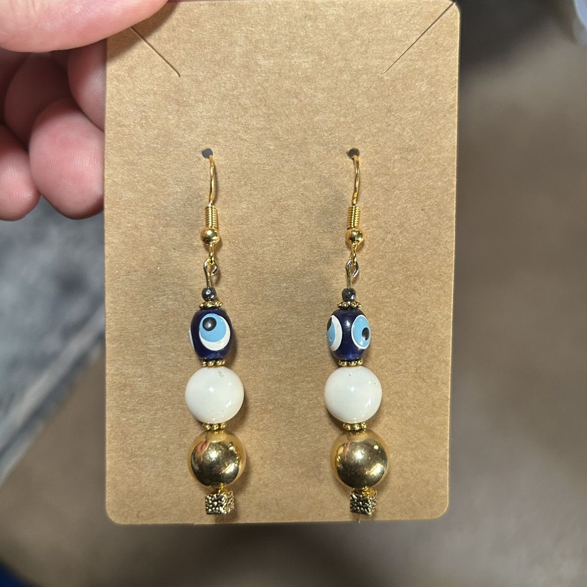Handmade Handcrafted elegant salvaged vintage beads earrings Size ONE SIZE - 2 Thumbnail