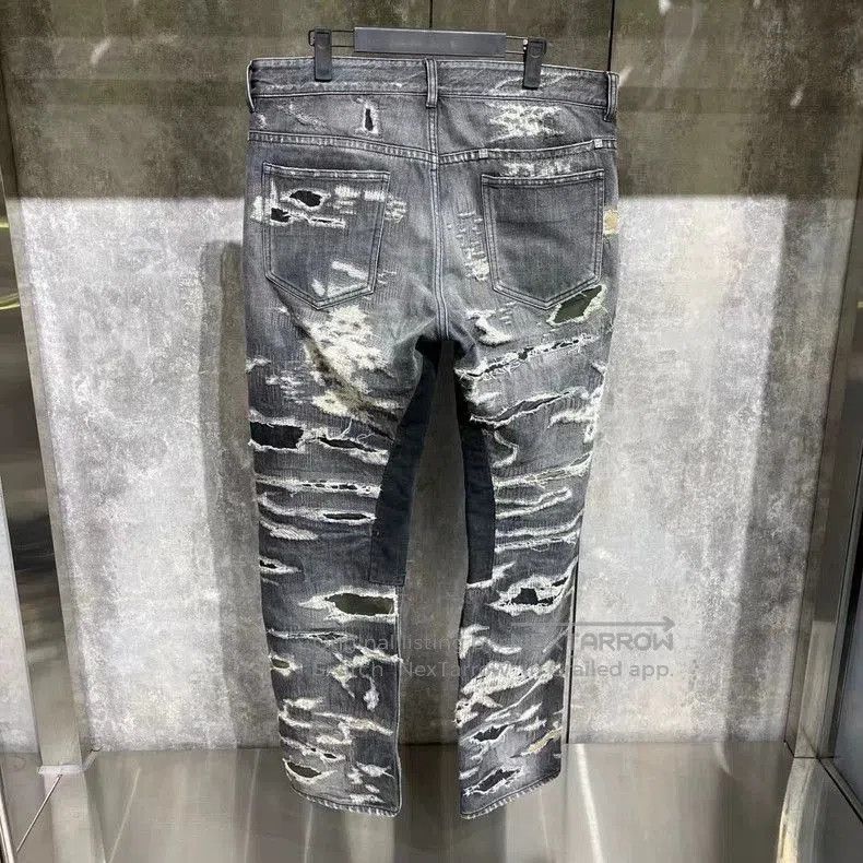 Givenchy Givenchy Boro 2023 Black Gray Jeans . Size US 35 - 2 Thumbnail