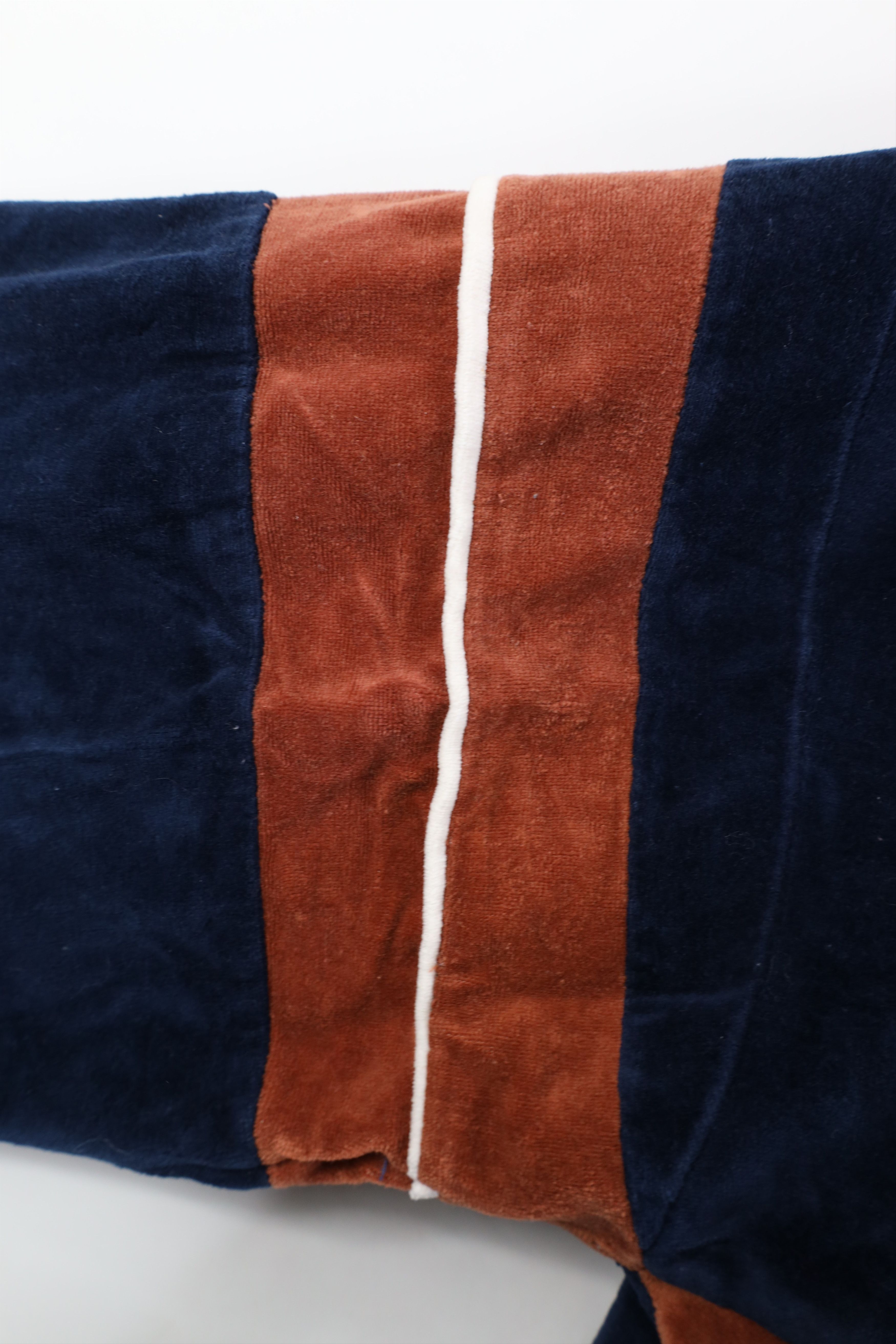 Vintage Vintage 90s Streetwear Block Velour Long Sleeve Rugby Polo Size US XL / EU 56 / 4 - 8 Thumbnail
