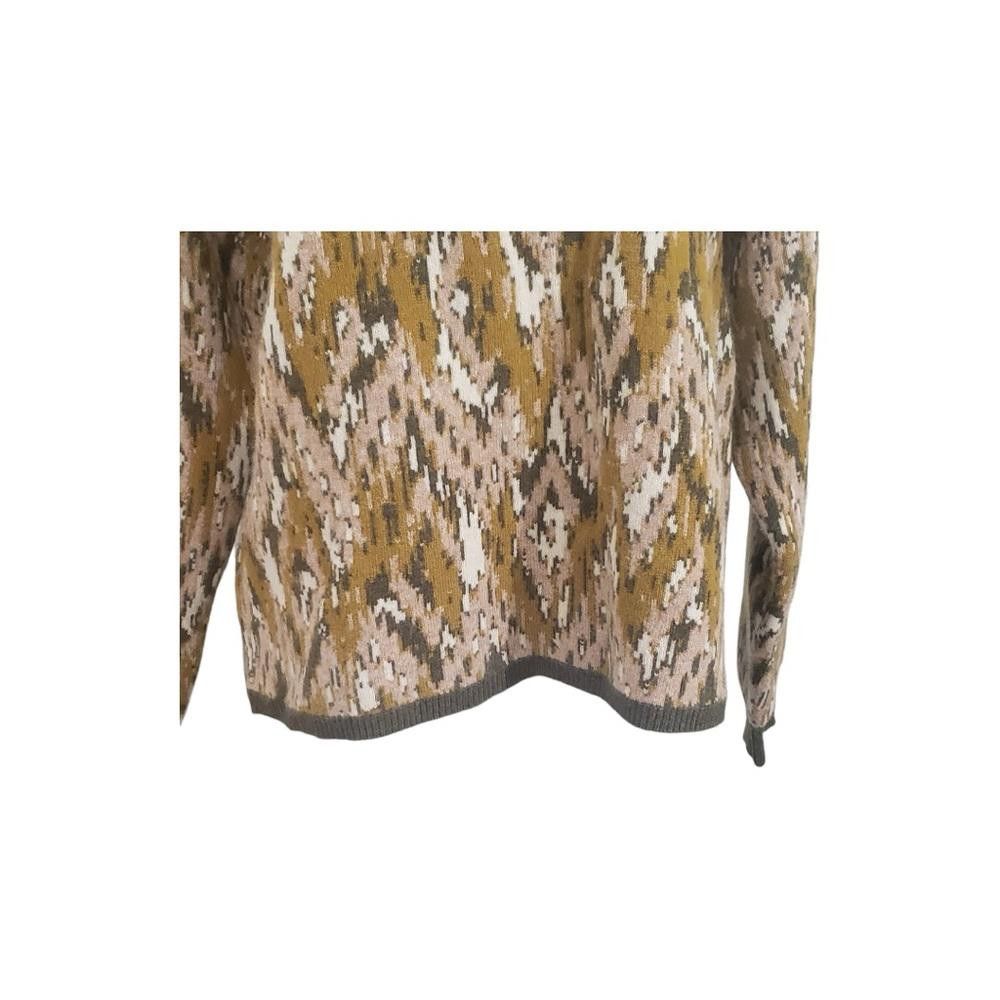 Designer CT1993 Garnet Hill Brown, Cream and Olive Green Sweater S Size S / US 4 / IT 40 - 4 Thumbnail