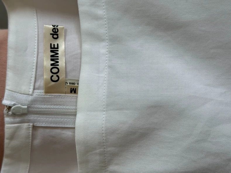 Comme des Garcons Comme des Garcons White pleated lace hem shirt Size M / US 6-8 / IT 42-44 - 6 Thumbnail