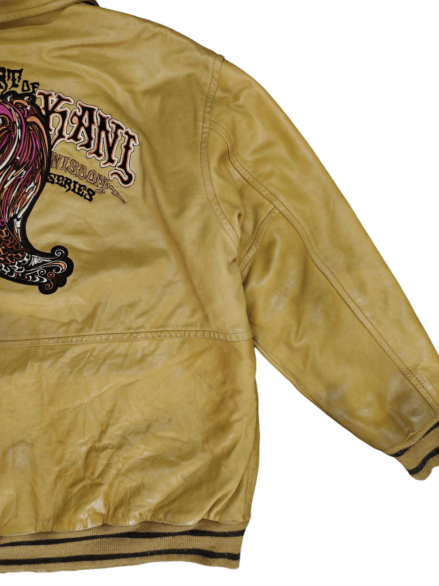 Karl Kani 1980s The Art Of Karl Kani Embroidered Baggy Leather Jacket Size US XXL / EU 58 / 5 - 3 Thumbnail