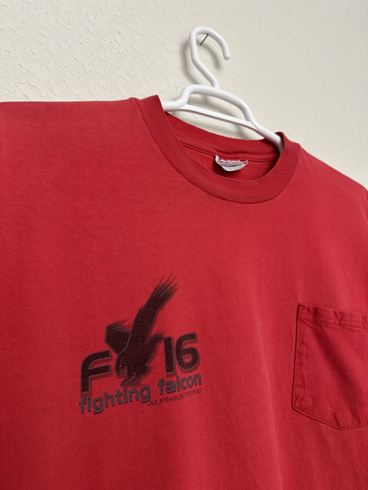Vintage Vintage Alpha Strike Sierra Hotel Fighting Falcon Pocket Tee Size US XXL / EU 58 / 5 - 6 Thumbnail
