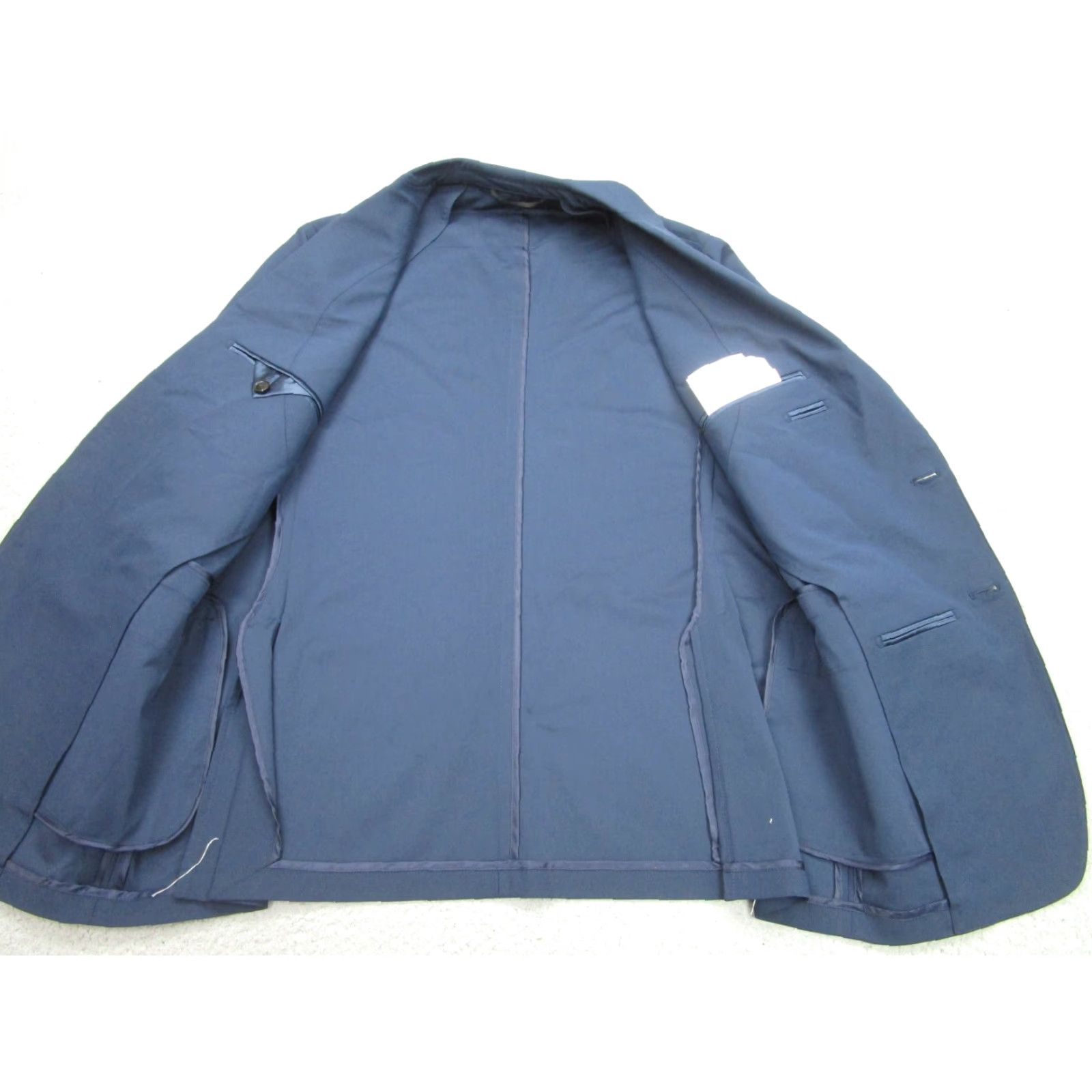 Vintage Sene Blazer Mens 40 Blue Soho Stretch Flex Tech Single-Breasted 2-Button Notch Lapel Jacket Coat Casual Business Travel Size 40R - 5 Thumbnail