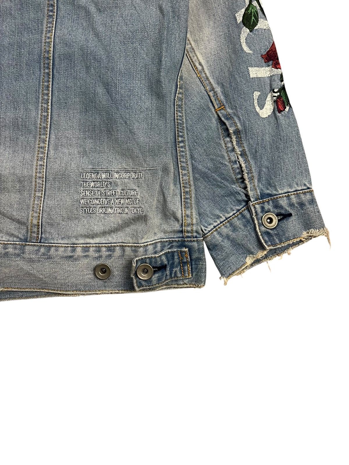JACKROSE 2000s Legenda Japan - Romantic Rose Crash Denim Size US M / EU 48-50 / 2 - 12 Thumbnail