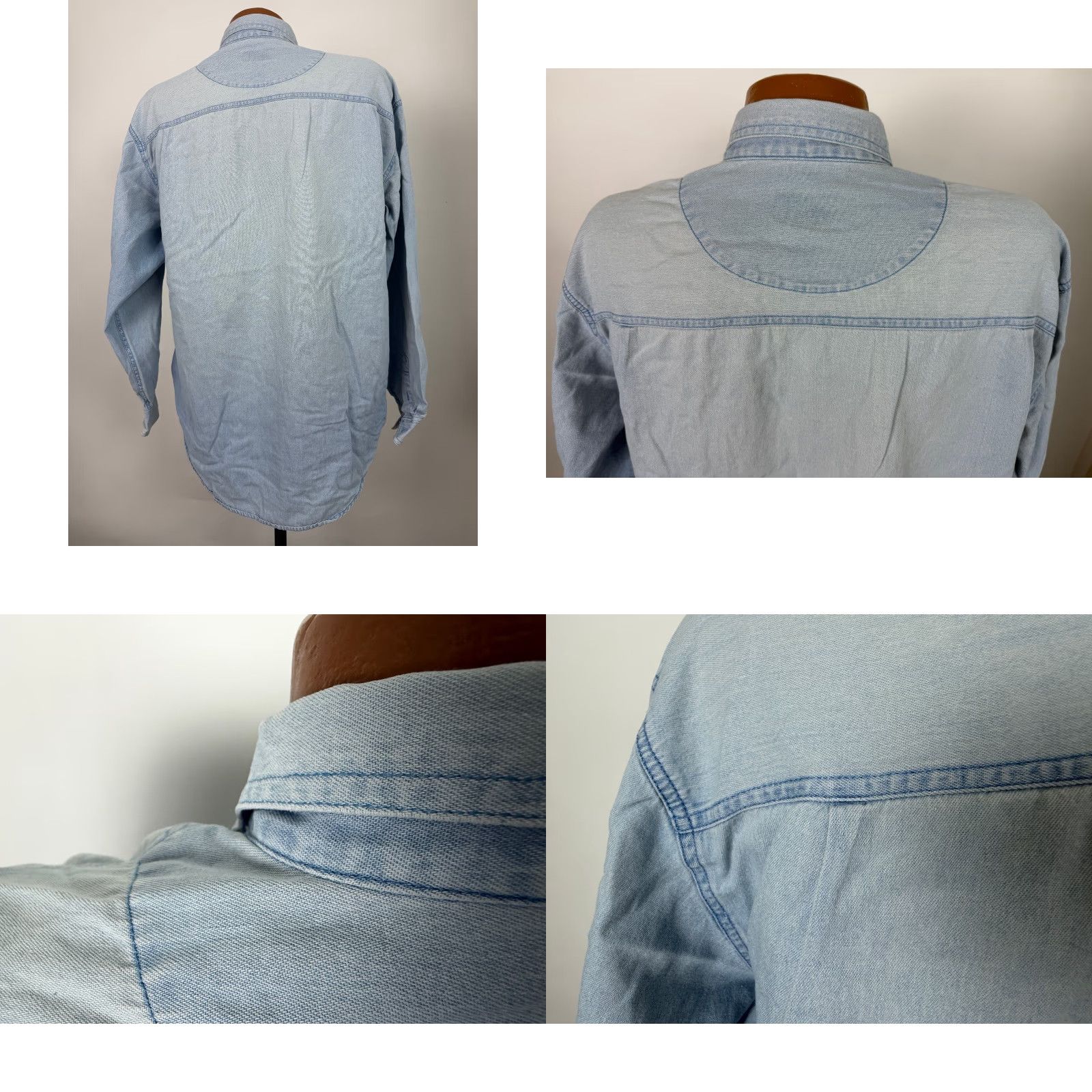 Vintage VINTAGE Rivers End Denim Shirt Men XL Blue 90s Grunge Embroidered Casual Workwear Button-Up Collared Long Sleeve Travel Size US XL / EU 56 / 4 - 8 Thumbnail