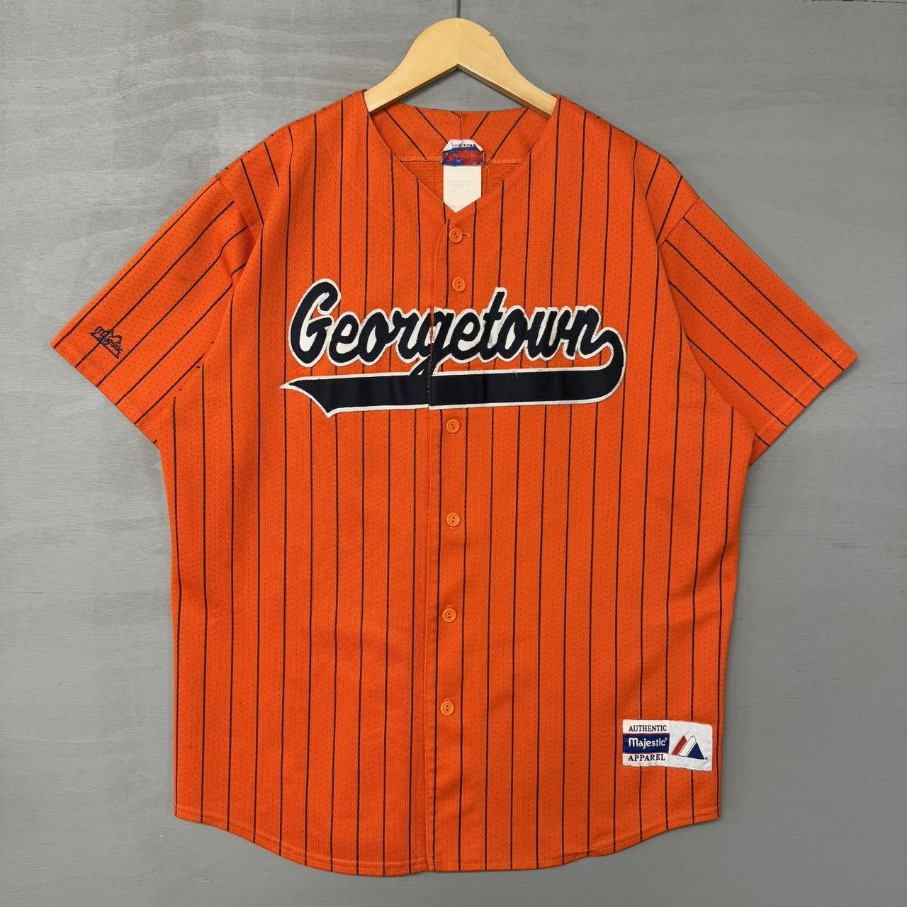 Majestic Vintage Georgetown Majestic Orange Baseball Jersey XL Size US XL / EU 56 / 4 - 1 Thumbnail