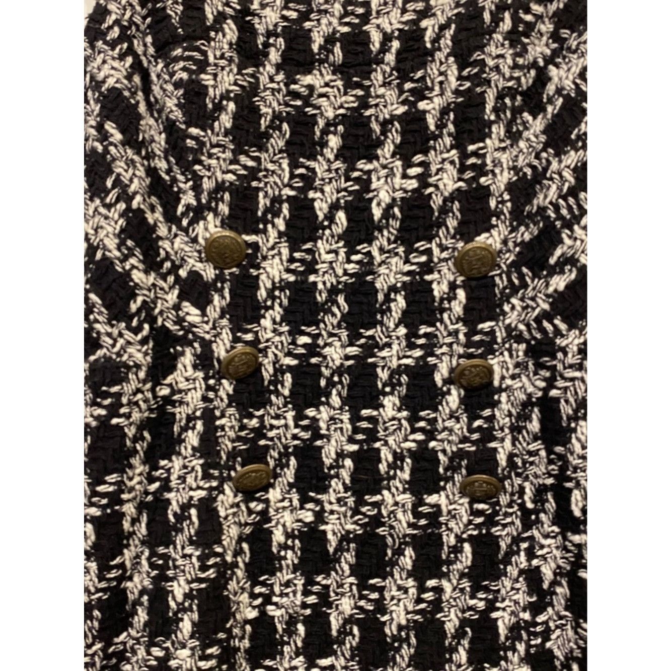 Anthropologie Anthropologie Maeve Black and White Tweed Dark Academia Mini Size L / US 10 / IT 46 - 3 Thumbnail