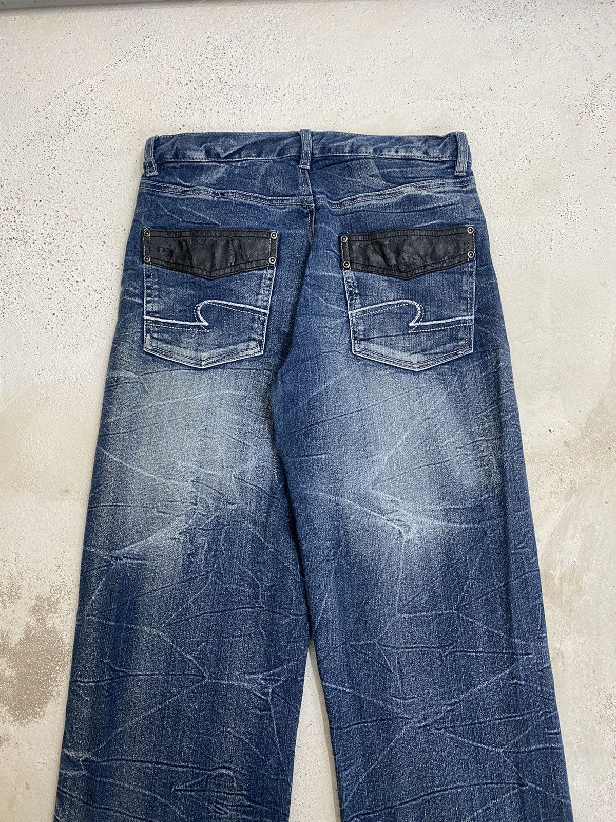 If Six Was Nine × Japanese Brand × Le Grande Bleu (L.G.B.) Unbrand Jean Japan Whisker Clawn Mark Design Straight Cut Size US 28 / EU 44 - 10 Thumbnail