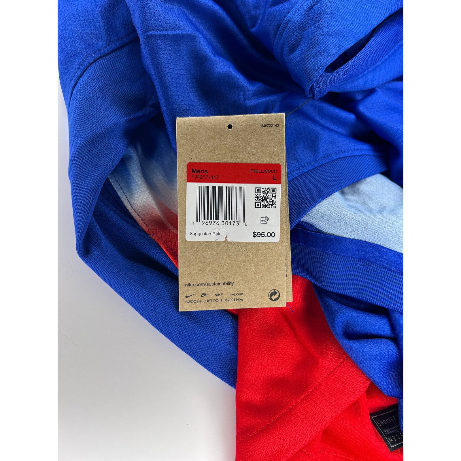 Nike Nike USA 2024 away Authentic Soccer Jersey Blue Tie Dye Size US L / EU 52-54 / 3 - 7 Thumbnail