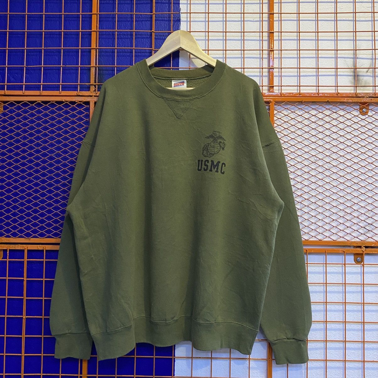 Vintage Vintage Usmc Military Army Sweatshirt Crewneck 90s Size US XL / EU 56 / 4 - 1 Thumbnail