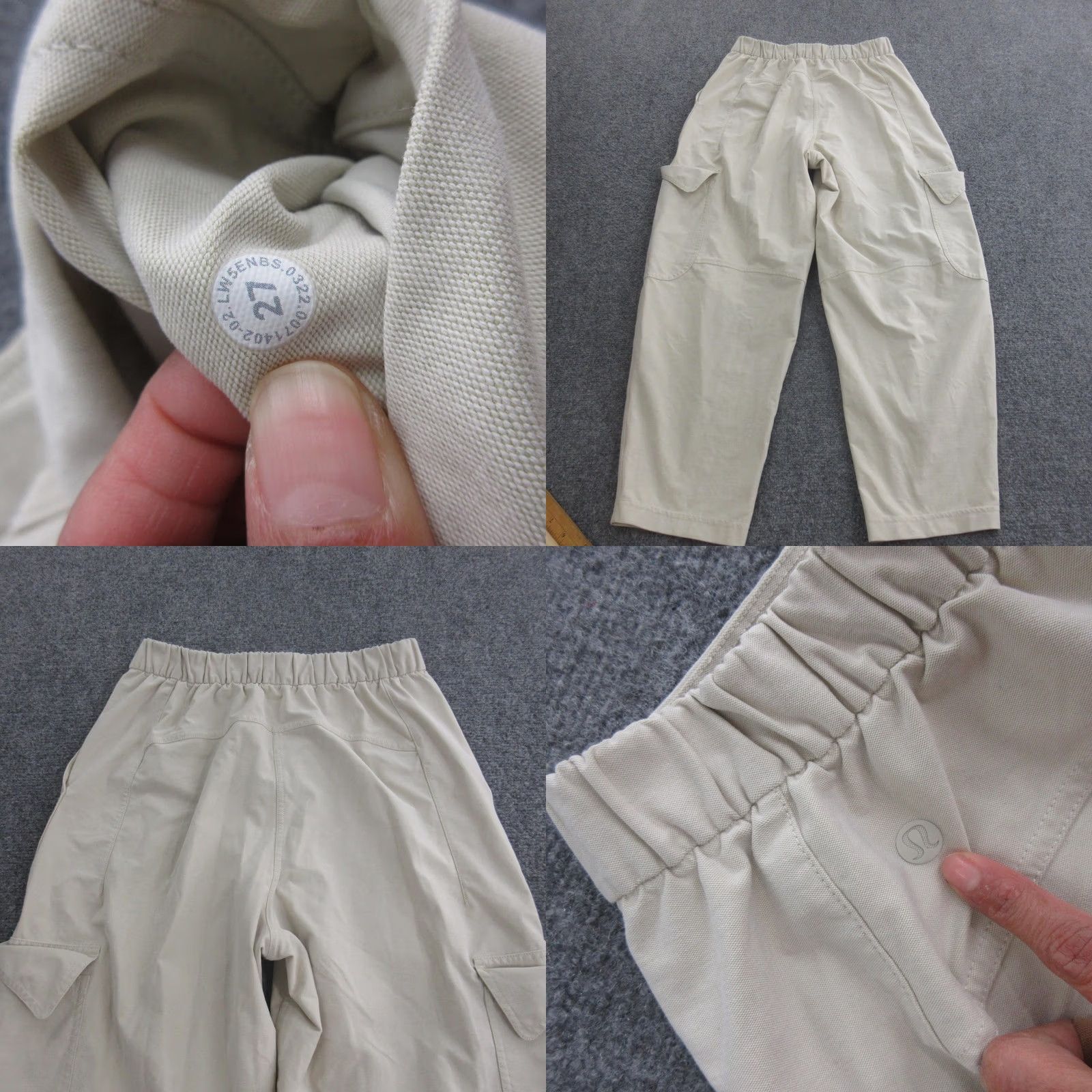 Lululemon Lululemon Pants Womens 2 Beige Cargo Elastic Waist Cropped Tapered Inseam 26.5 in Size 26" / US 2 / IT 38 - 8 Thumbnail
