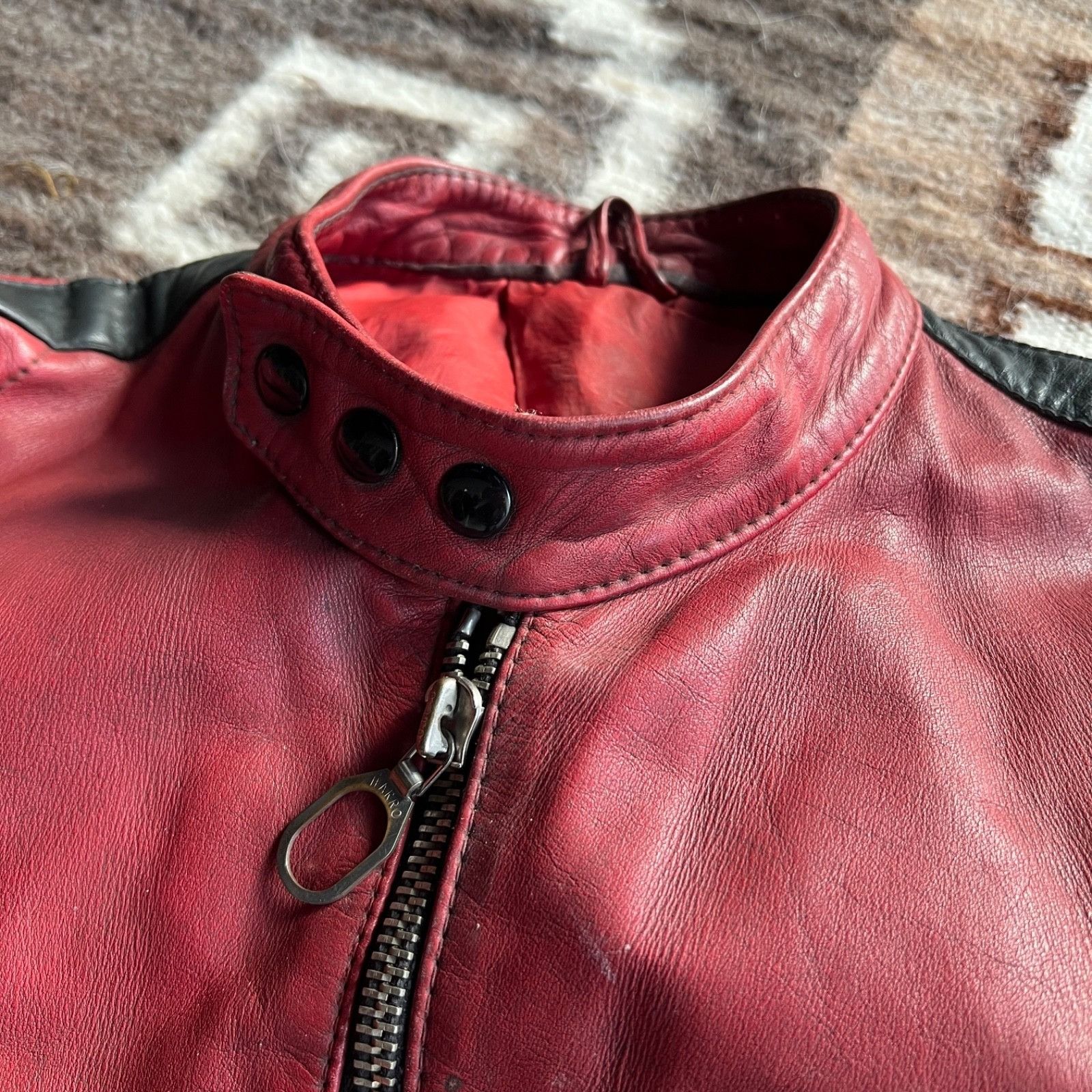 Genuine Leather Harro Vintage 70s Leather Motorcycle Jacket 9779AC Size US M / EU 48-50 / 2 - 5 Thumbnail