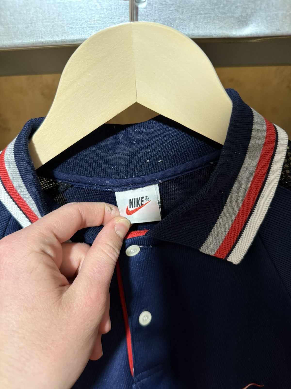 Nike × Vintage 🇺🇸 Vintage 90s Nike Polo T-shirt PSG Made In USA Y2K Hype Size US XL / EU 56 / 4 - 5 Thumbnail