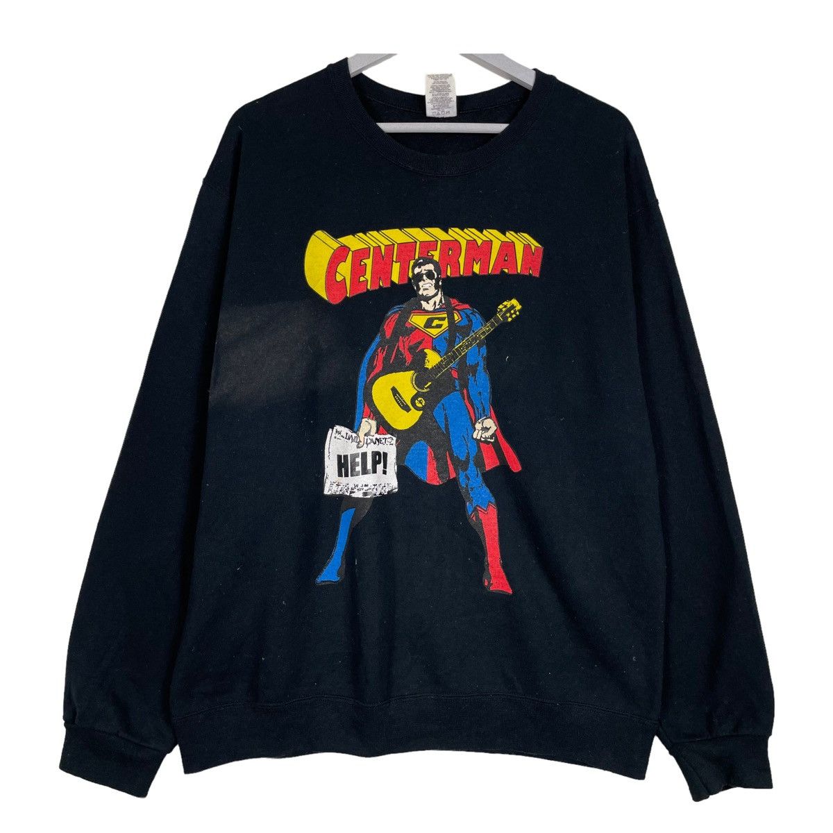 Marvel Comics 💥CENTERMAN SUPER HERO CREWNECK PULLOVER SWEATER Size US L / EU 52-54 / 3 - 5 Thumbnail