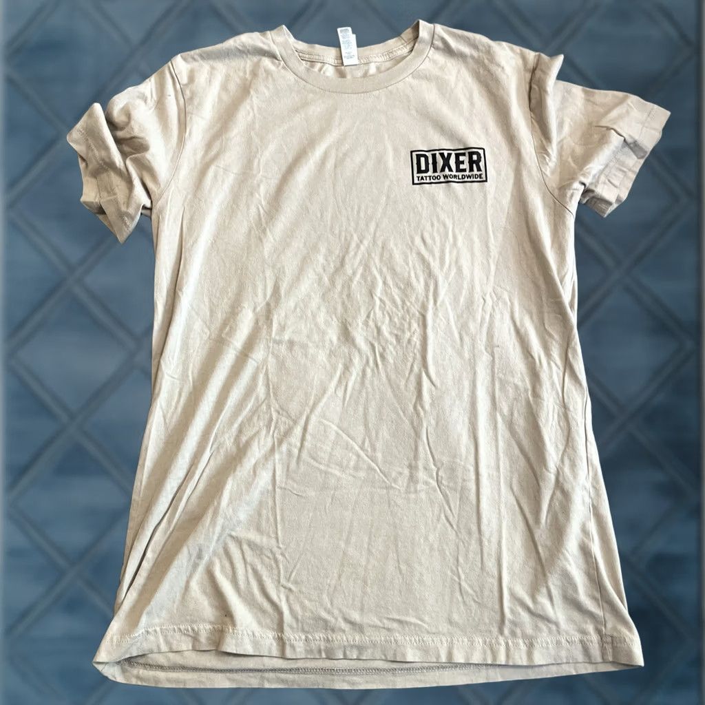 Vintage AWESOME - Dixer Tattoo Worldwide - Sailor Jerry - Double Sided Shirt - Large Beige Size US L / EU 52-54 / 3 - 1 Thumbnail