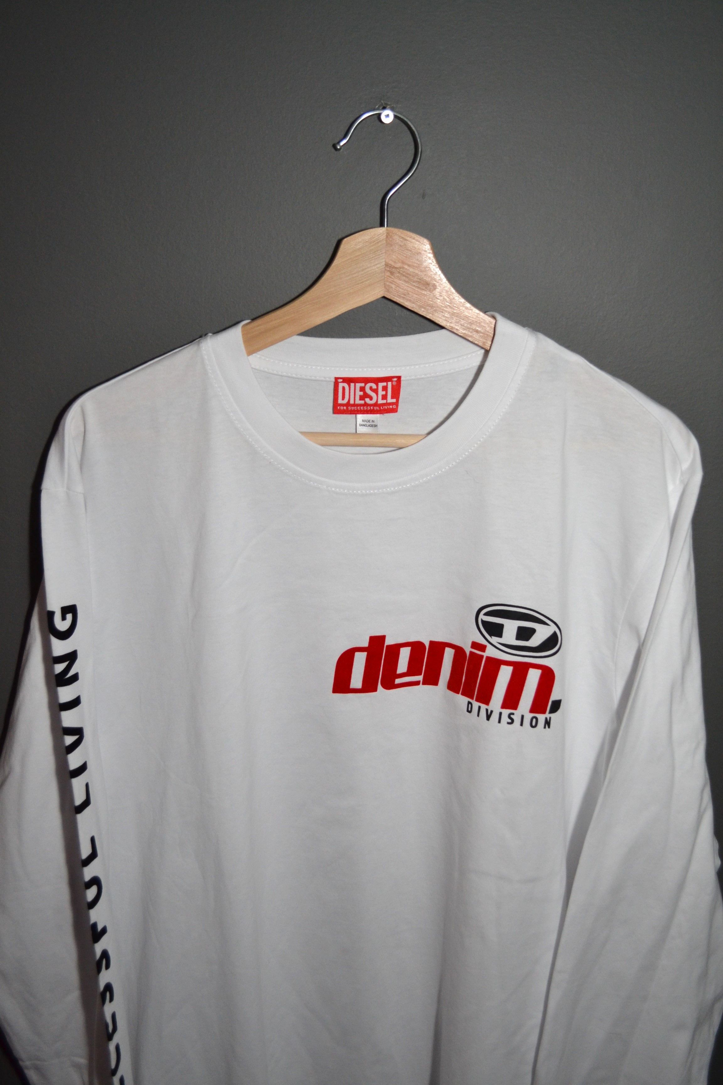 Diesel Diesel t-just-ls-l5 White Longsleeve XL Size US XL / EU 56 / 4 - 5 Thumbnail
