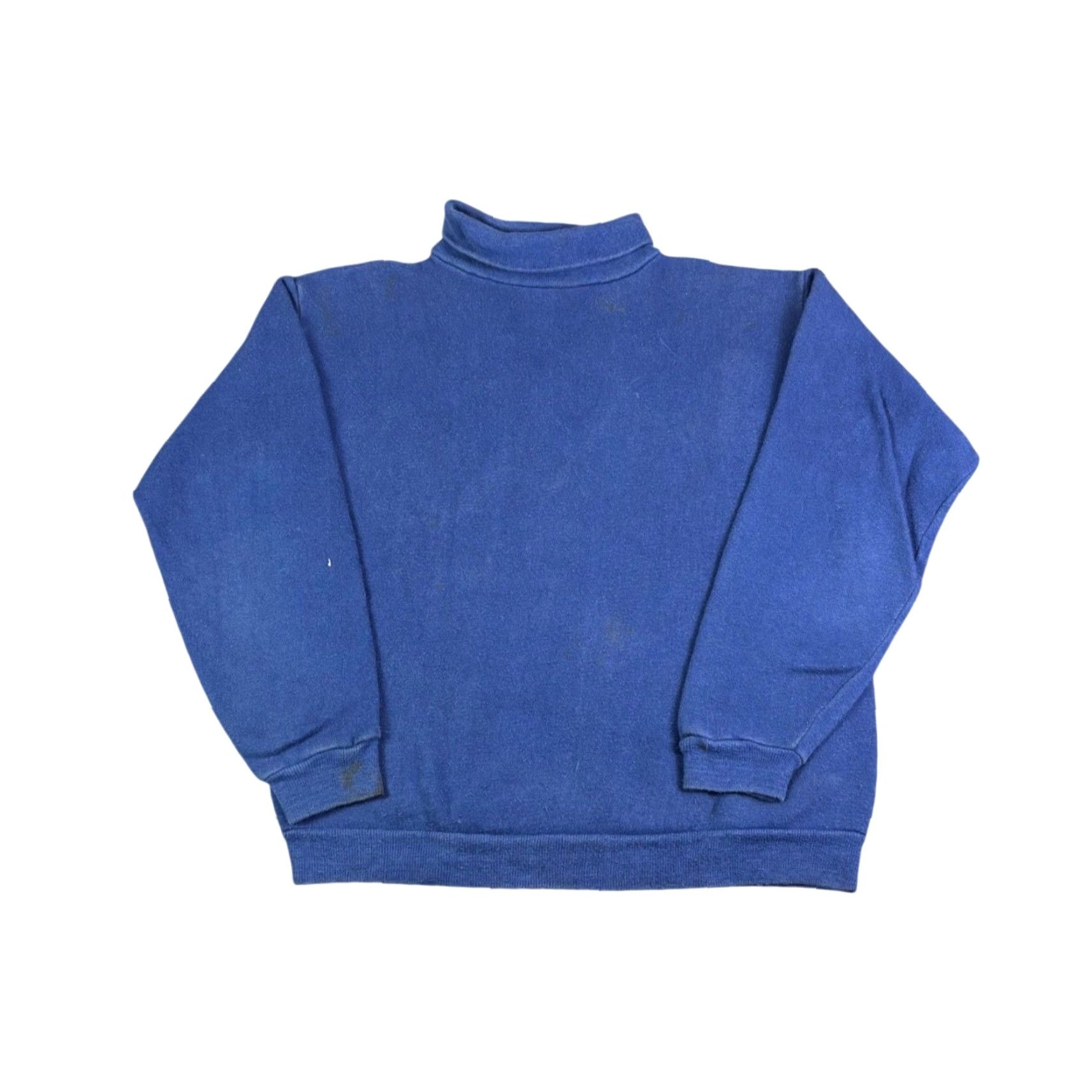 Vintage VINTAGE Big Murph Sweatshirt Mens M Blue Long Sleeve Mock Neck Pullover Self-Brand 1990s Sportswear Casual Size US M / EU 48-50 / 2 - 2 Thumbnail