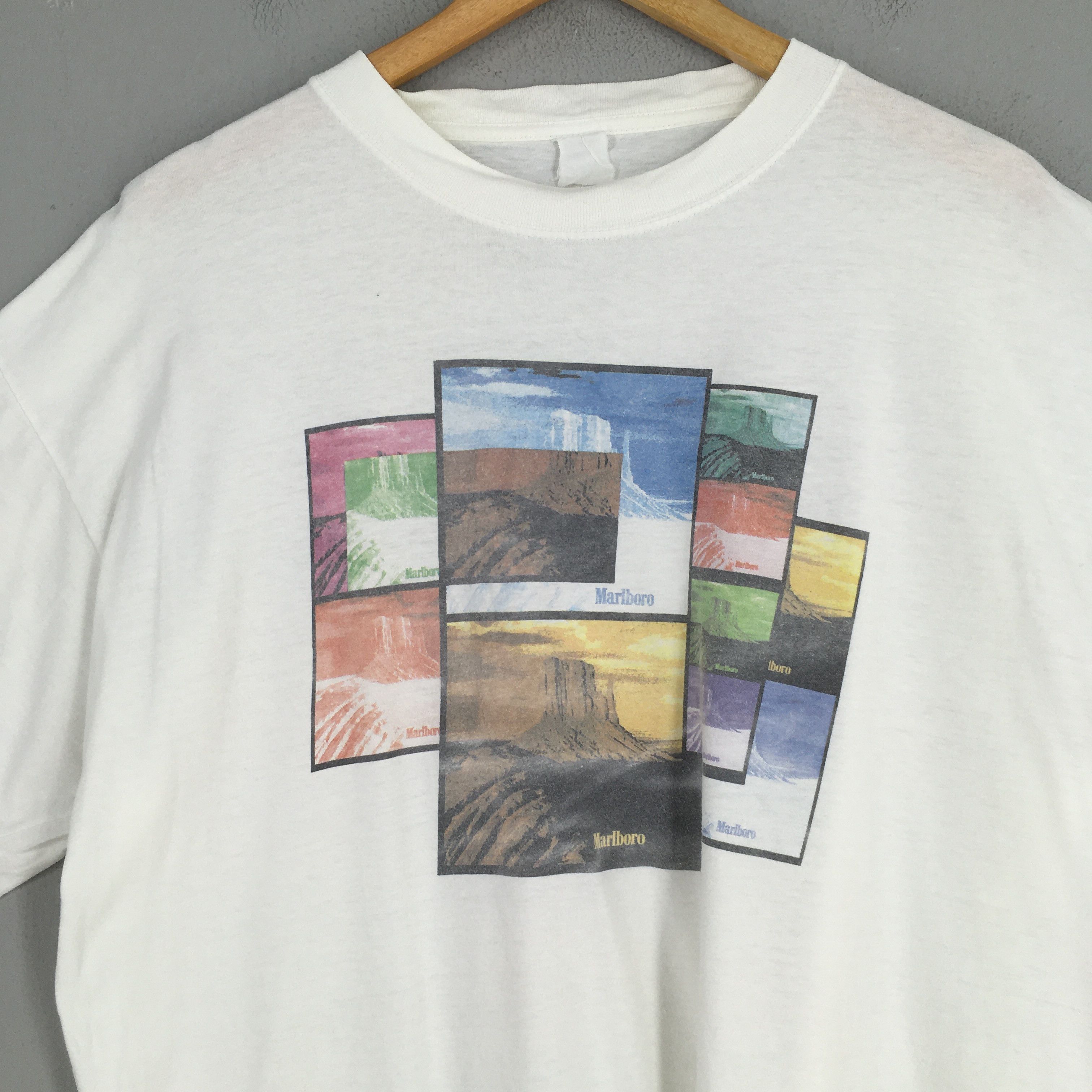 Marlboro Vintage 90's Marlboro Unlimited Country White T shirt XLarge Size US XL / EU 56 / 4 - 2 Thumbnail